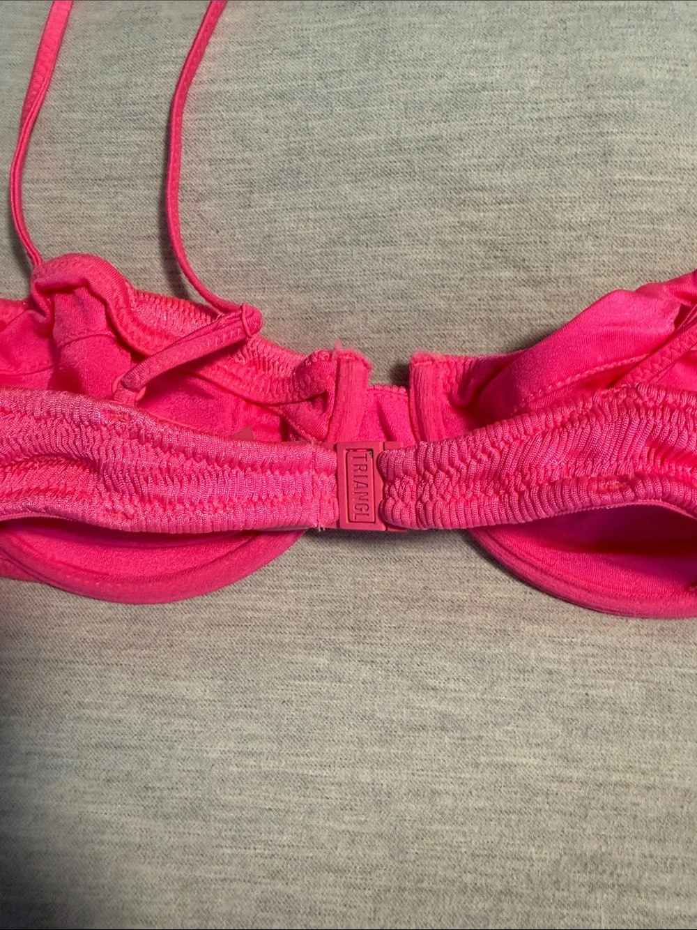 triangl swimwear Hot Pink Textured Bikini Set
